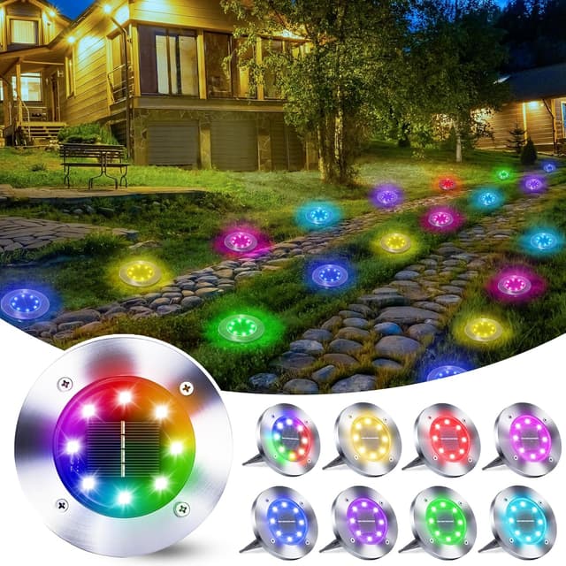 Thumbnail 6 de Qedertek Solar Bodenleuchten Garten 8 Stück 8 LED