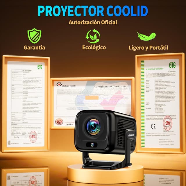 Thumbnail 2 de 📽️ Proyector 1080P Nativo WiFi 6 BT 5.4 Mini Portátil Autofoco