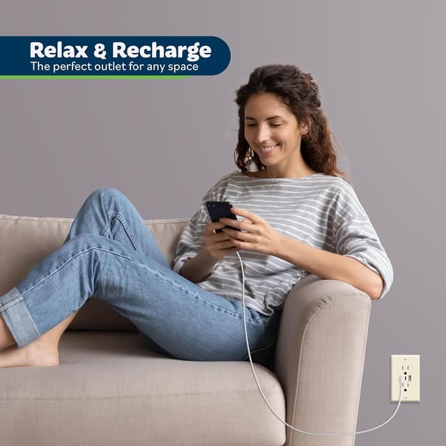 Thumbnail 4 de TOPGREENER 3-Port USB Wall Outlet 15A 🔌