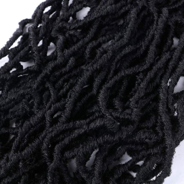 Detalle de 6-Pack Soft Locs Crochet Hair Pre-Looped Faux Locs (18 Inch) — Goddess Curly/Wavy Crochet Locs