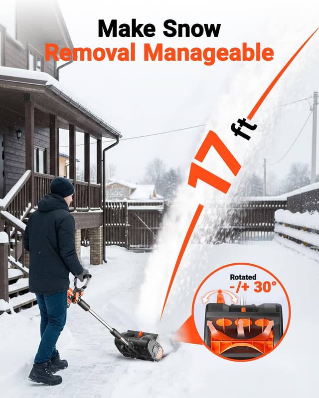 Thumbnail 2 de VOLTASK 24V 12-Inch Cordless Snow Shovel