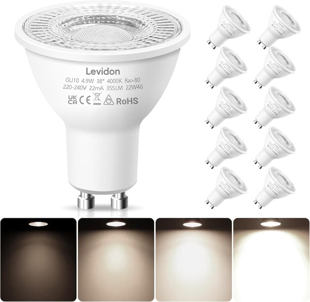 Detalle 2 de Levidon GU10 LED bulbs 4.9W dimmable
