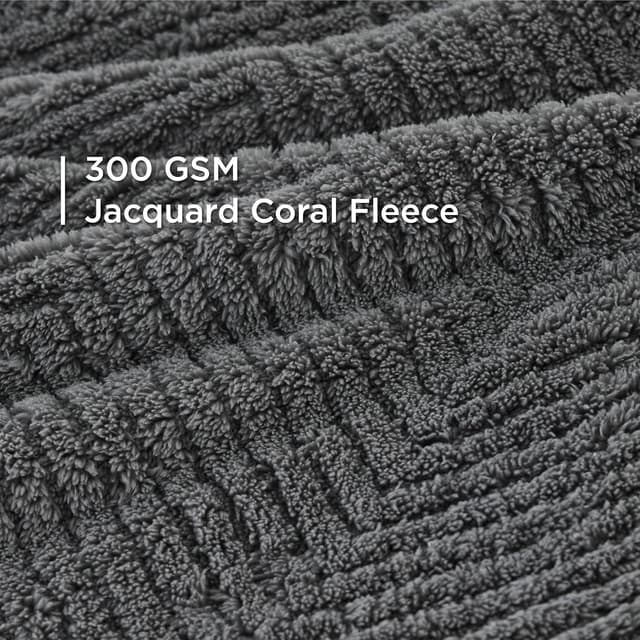 Detalle de Bedsure Hundedecke Titan Grau 60x80 cm – weiche Jacquard-Fleece-Matte für Hund & Katze