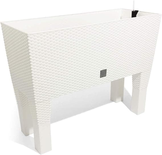 Detalle de Maceta alta 72 L Prosperplast Rato case high 🪴 blanca