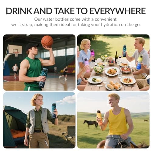 Thumbnail 6 de HoneyHolly Botella Agua 1 L con pajita y marcador