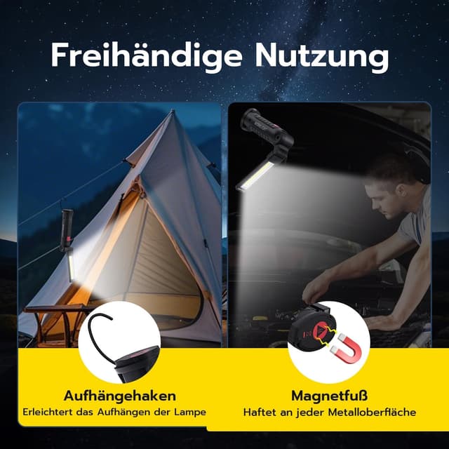 Detalle 2 de Tolesum COB Arbeitsleuchte Typ C 1200 mAh