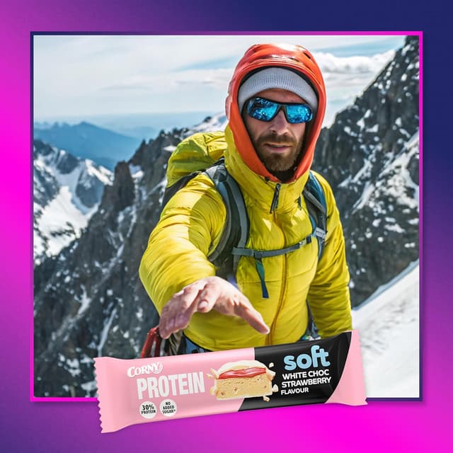 Thumbnail 5 de Corny Protein Soft 🍫🌸 Barritas Proteicas Chocolate Blanco y Fresa, 30% Proteína