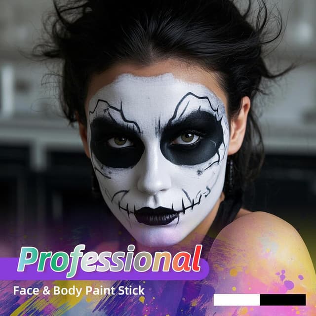 Detalle de YBUETE White Face Body Paint 9 Farben