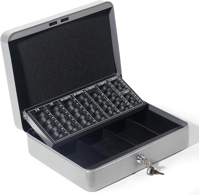 Detalle de GREELUE Geldkassette Silber 30 cm