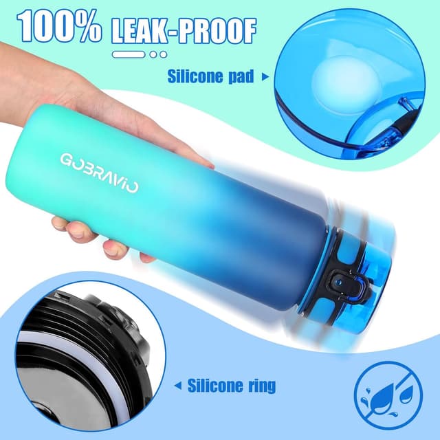 Thumbnail 2 de Gobravio Water Bottle 1L BPA Free