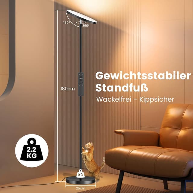 Detalle 2 de YICAIZI RGB Stehlampe Wohnzimmer 36 W