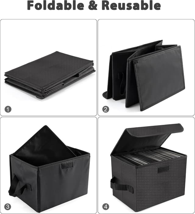 Thumbnail 3 de UENTIP 7-inch Vinyl Record Storage Box 60-capacity