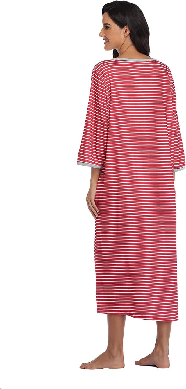 Thumbnail 1 de Zip Up Cotton Housecoat Short Sleeve 30% Cotton