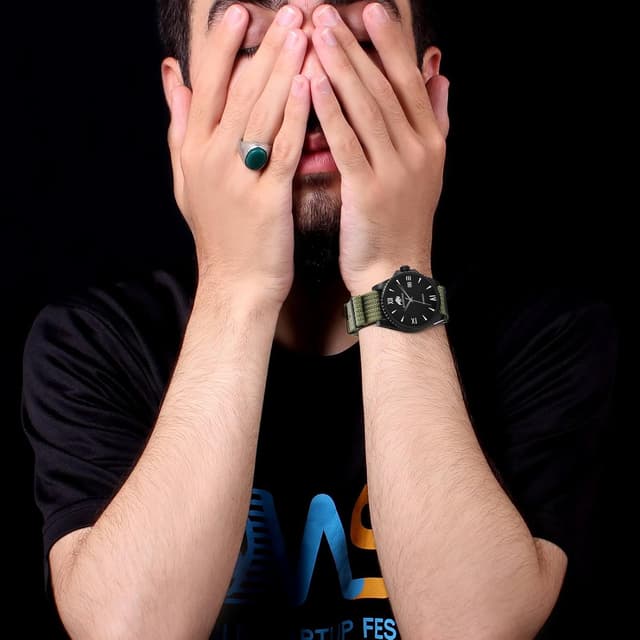 Detalle de BISONSTRAP Nylon Uhrenarmband für Herren (einteilig), 18/20/22 mm mit Edelstahl-Schnalle