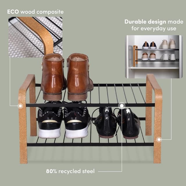 Detalle 2 de LM 390 Schuhregal 470 mm aus Öko-Holz