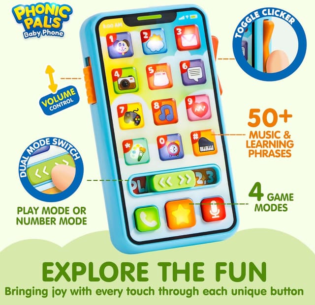 Detalle 2 de JOYIN Baby Toys Cell Phone 50+ Songs