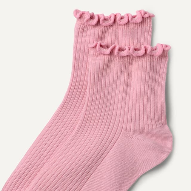 Detalle de Amazon Essentials Damen-Knöchelsocken mit gekräuseltem Rand (6 Paar)