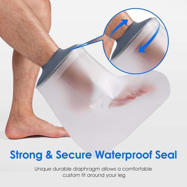 Detalle de Waterproof foot cast cover for showers