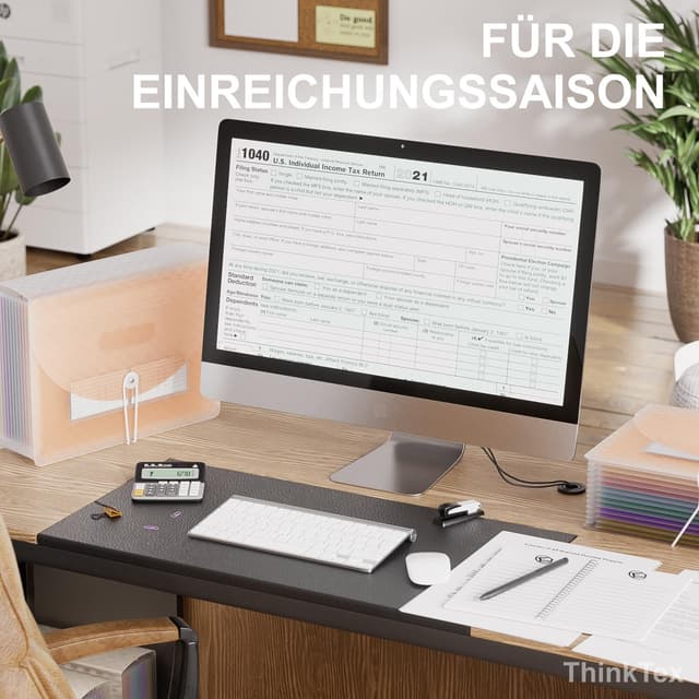 Detalle 1 de ThinkTex Accordian Aktenordner 12 Fächer A4 Orange