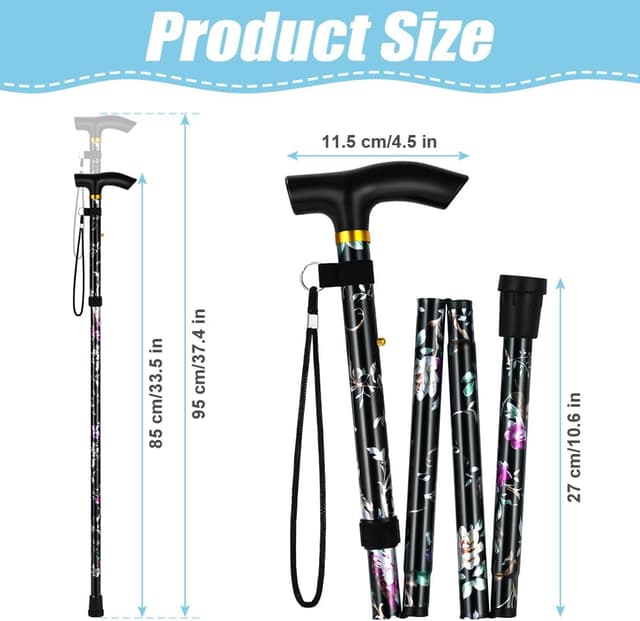 Detalle 2 de flintronic Canne de marche pliable 90 cm