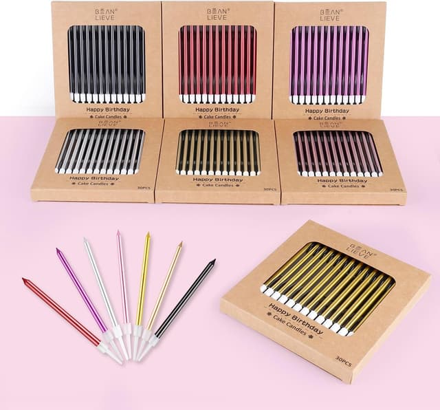 Thumbnail 6 de BEAN LIEVE 30 velas metálicas largas para tartas