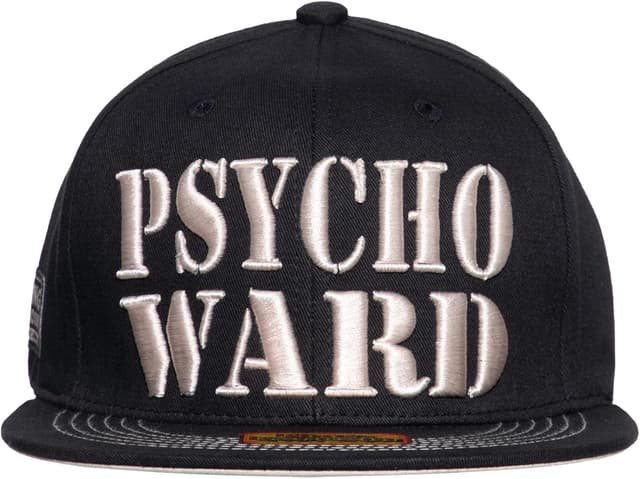 Detalle 2 de King Kerosin Herren Flat Brim Snapback Cap mit 3D-Stickerei – Rockabilly & Retro Baseball-Kappe