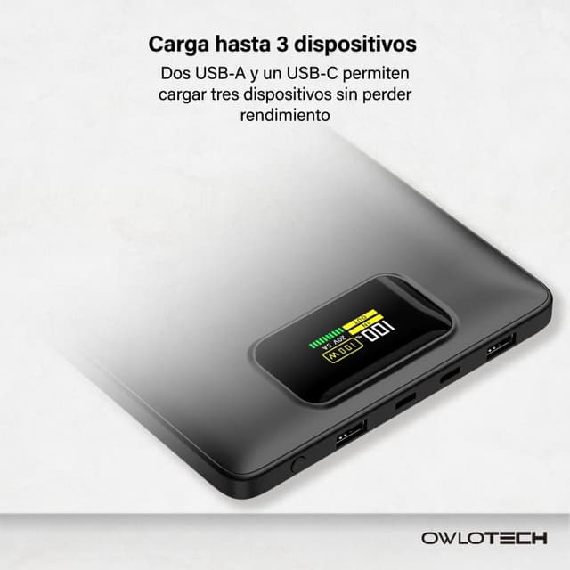 Detalle 2 de owlotech Kireon PowerBank 20000mAh 100W