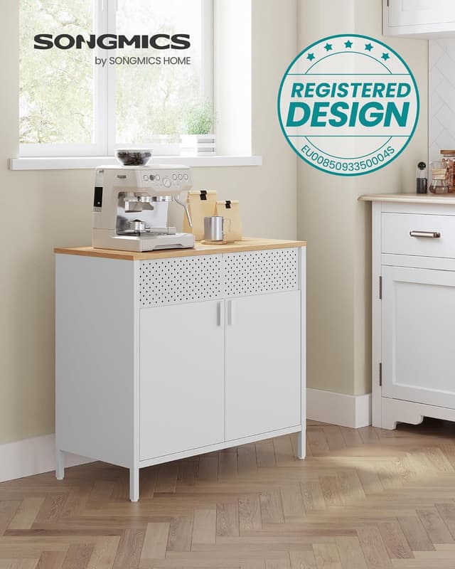 Thumbnail 2 de SONGMICS Armadio metallico 40x80x76 cm beige/bianco 🗄