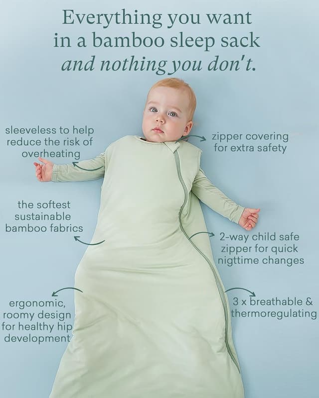 Thumbnail 4 de PurComfy Supersoft Sleep Sack 1.0 TOG bamboo baby sleep bag