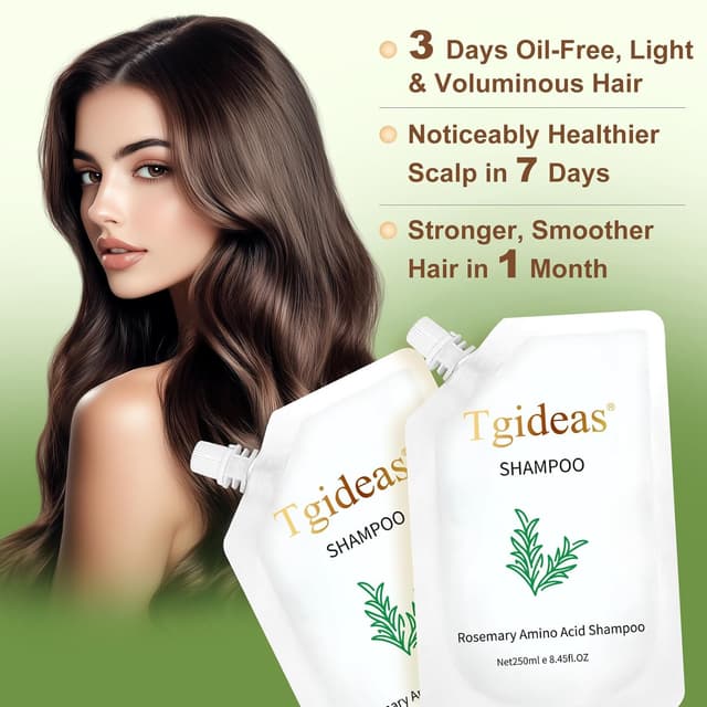 Detalle 2 de Tgideas Rosemary Biotin Amino Acid Shampoo for Thinning Hair (Women & Men), 8.45 fl oz