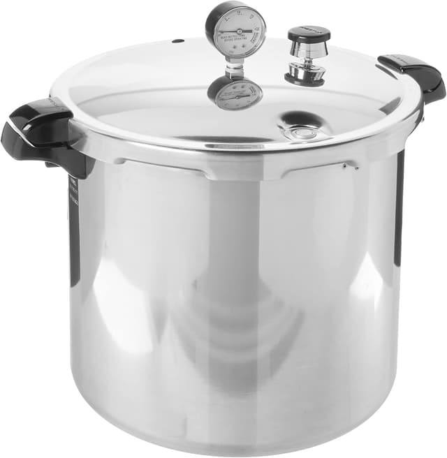 Detalle de Presto 01784 23-Quart Induction-Compatible Pressure Canner (Silver, Aluminum)