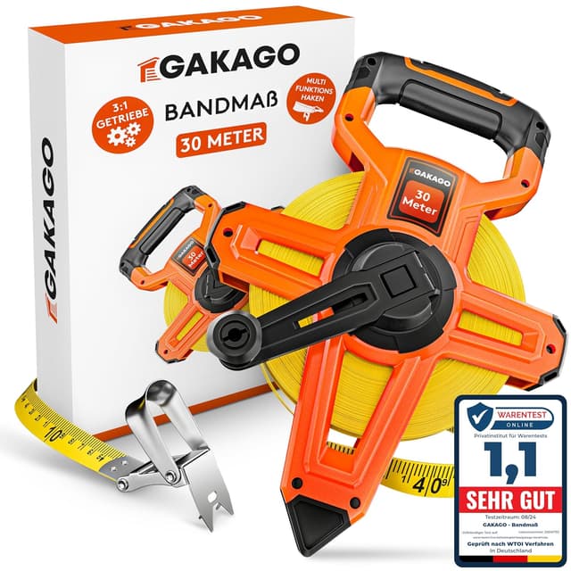 Detalle de Gakago Bandmaß 30 m mit 3-fach Übersetzung