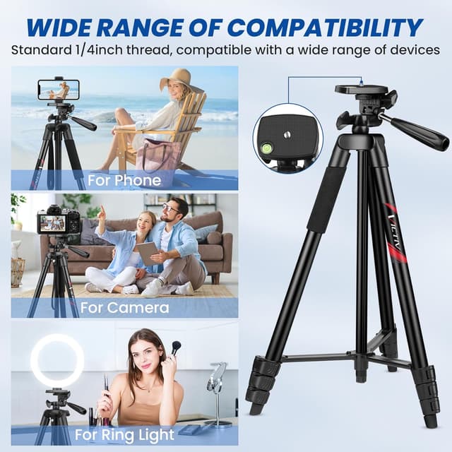 Detalle de Victiv 64" Tripod for iPhone — lightweight phone tripod