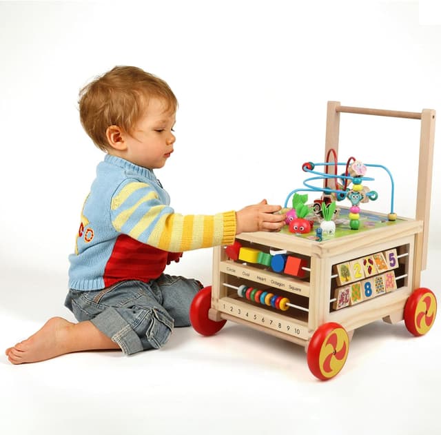 Thumbnail 4 de KABENFIS Wooden Activity Cube with wheels 🚂