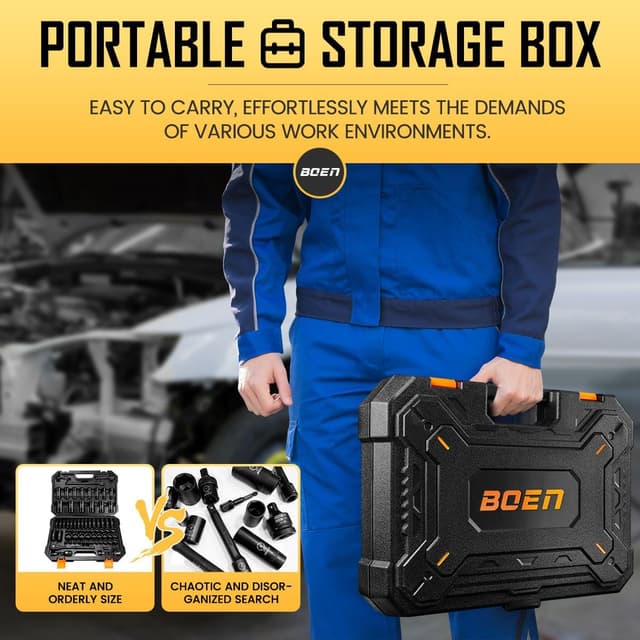 Thumbnail 6 de BOEN 1/2" Drive 72-Piece Impact Socket Set