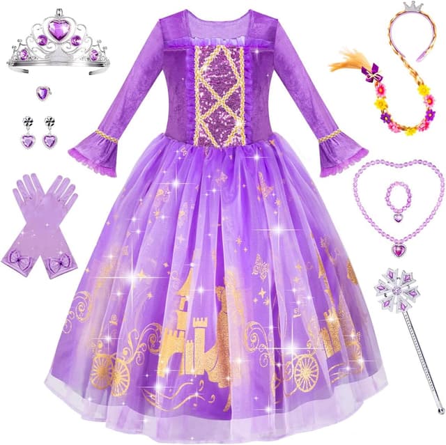Imagen de MELAND Purple Princess Dress Up for Girls en OfertitasTOP