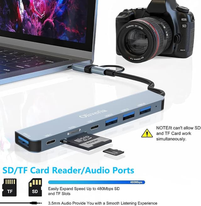 Thumbnail 2 de Oliveria USB C Hub 3.0 8in 2 USB