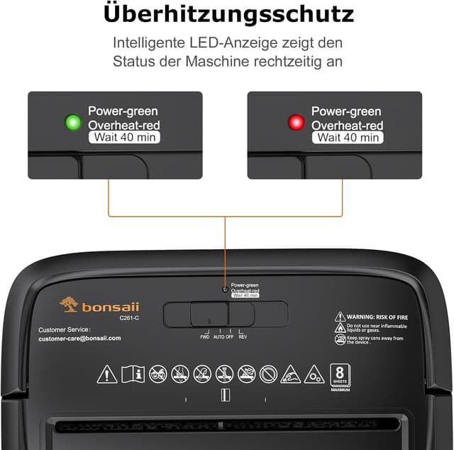 Thumbnail 5 de Bonsaii C261-C Aktenvernichter 8 Blatt 🗑