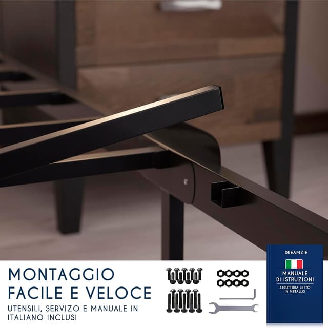 Thumbnail 3 de Dreamzie Struttura Letto Matrimoniale 90x200 Altezza 45 cm