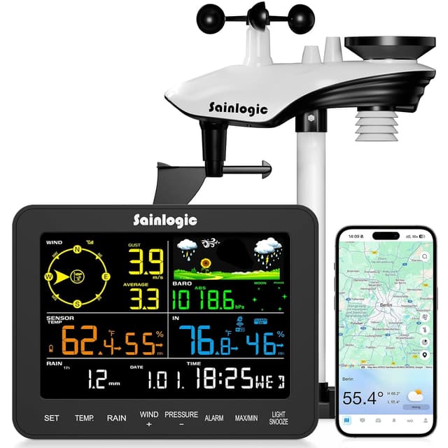 Detalle de Sainlogic Smart Wetterstation SA6 Plus 2 Jahre