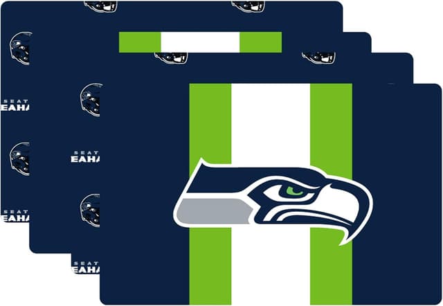 Detalle de Proformance Home NFL Big Logo Repeat Reversible Place Mat & Table Runner Set