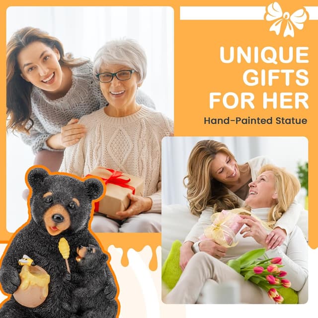 Detalle de GIGALUMI Solar garden bear figurine