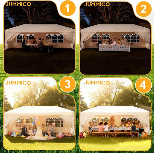 Thumbnail 6 de JUMMICO Pavillon Pliable 3x3m Hauteur Réglable