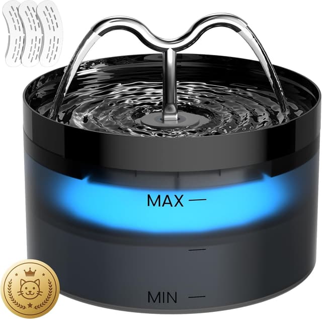 Detalle de DOOOB Katzentrinkbrunnen 2,1 L Trinkbrunnen für Katzen 🐾