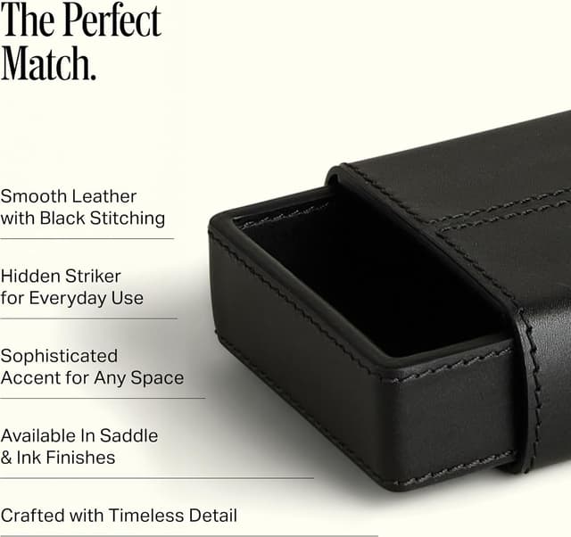 Thumbnail 2 de Preston Lane Mayfair Leather Matchstriker for Mantel 🕯