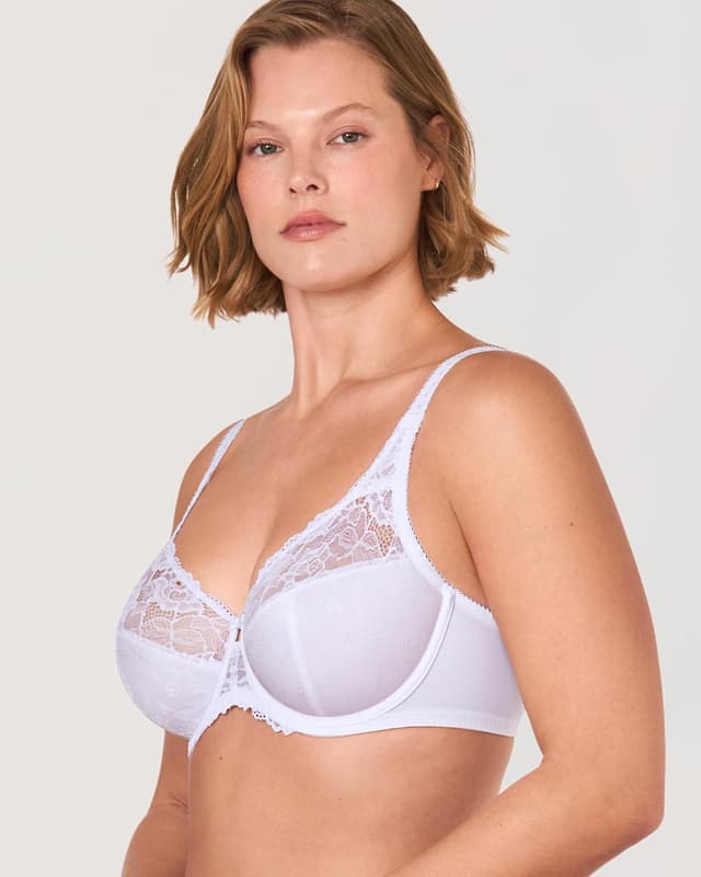 Detalle de DELIMIRA Damen Minimizer-BH ohne Einlagen mit Spitze & Bügel – Große Größen