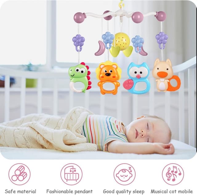 Thumbnail 5 de Aolso Mobile Musical bébé 3‑en‑1 rose