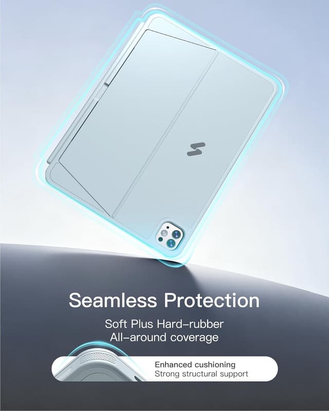 Detalle 2 de Inateck AceTouch Keyboard Case with detachable multi-touch trackpad for select iPad Air & iPad Pro 11-inch models (blue)