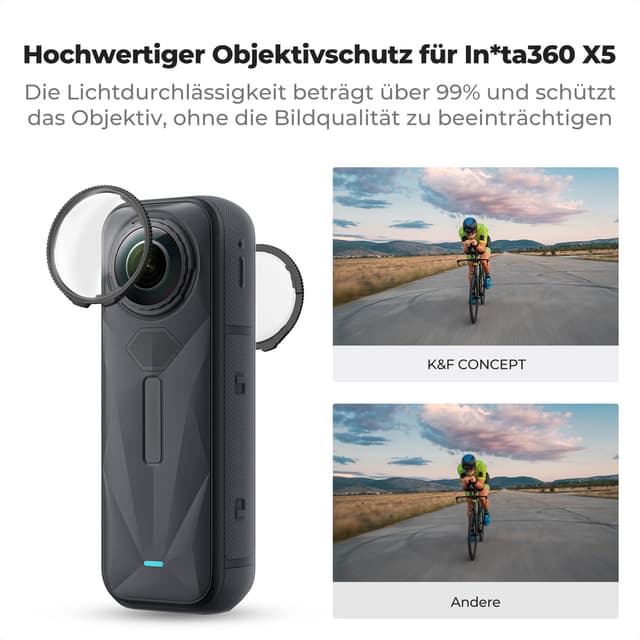 Detalle 2 de K&F CONCEPT Objektivschutz Insta360 X5