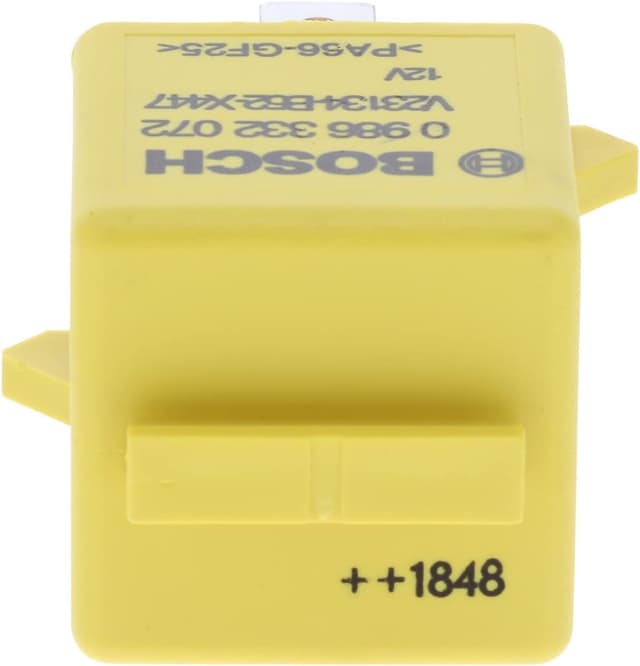 Detalle de Bosch 0986332072 mini-relais 12V 60A à 4 terminaux, IP5K4 (plage -40°C à 85°C)